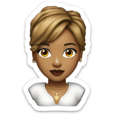 Rihannna qui joue à un jeux vidéo  sticker