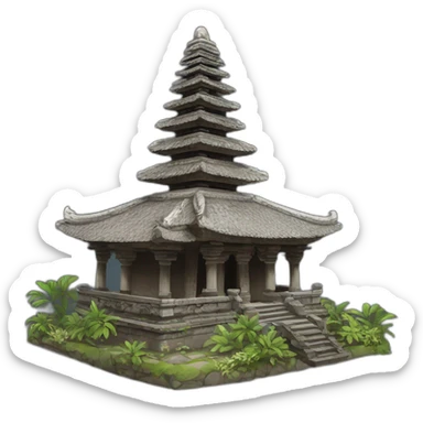 Common bali temple which usually found near the beach sticker