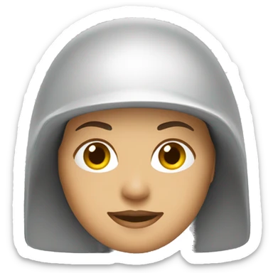 capacete de segurança branco mulher sticker