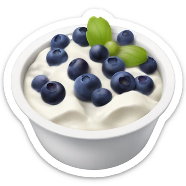 yoghurt bowl with grapes and blueberries on top sticker