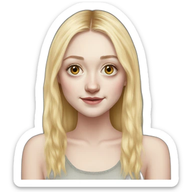 dakota fanning realistic sticker