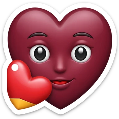 Love burgandy sticker