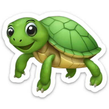 turtle and mosquito  sticker