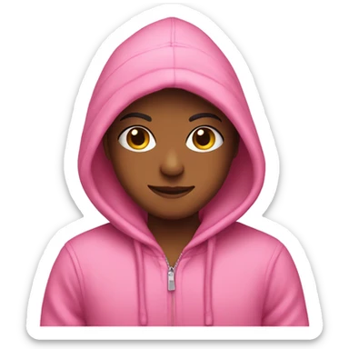 cute pink hoodie for christmas sticker
