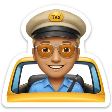 taxi driver sticker