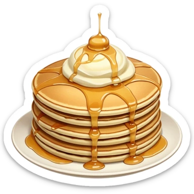 pancakes with vanilla ice cream sticker
