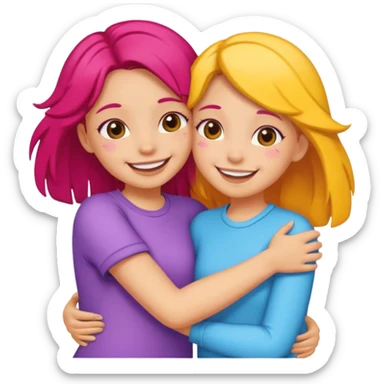 Make an best Friends Sticker in Cartoon Style sticker