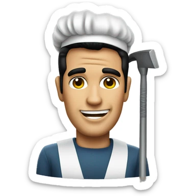 Elvis as a janitor  sticker