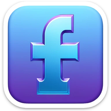 Fortnite logo F with a gradient sticker