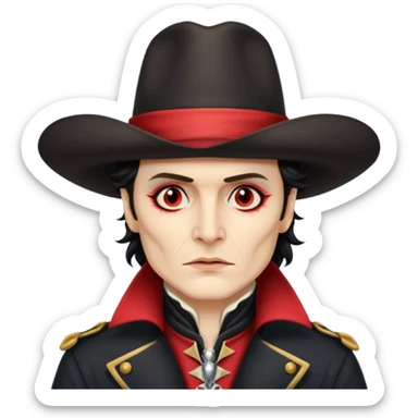Adam Ant  like a highwaymen,   sticker