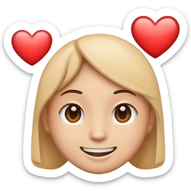 Give me a Say emoji with heart in the head sticker