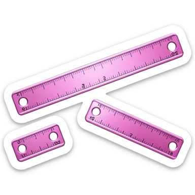 mac os icon, ruler, measures, resize, pink sticker