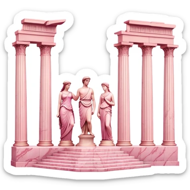 Ancient Greece in pink  sticker