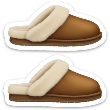 Ugg slippers brown sticker