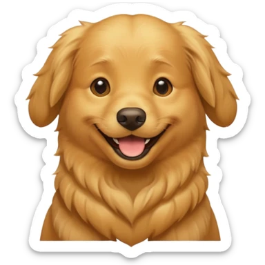 I want an emoji of a goldenretriever who is very happy sticker