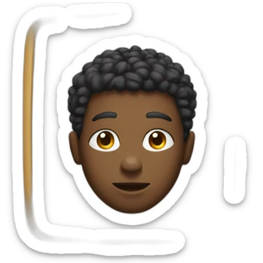 black man watching himself in mirror sticker