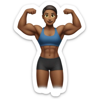 Bodybuilding woman sticker