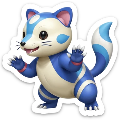 Palkia-Kyogre-Oshawott-Furret-fusion sticker