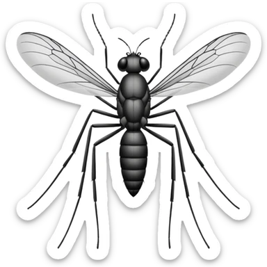 half mosquito half cone with 50 legs 50 arms sticker