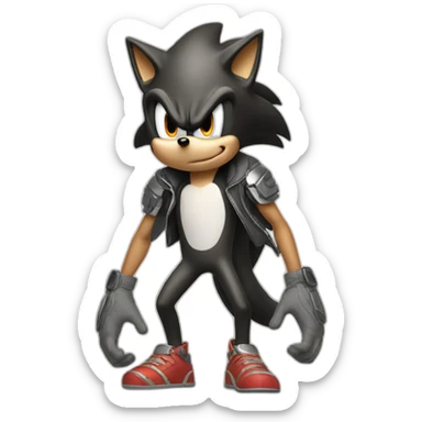 Normal sonic the hedgehog looking cool sticker