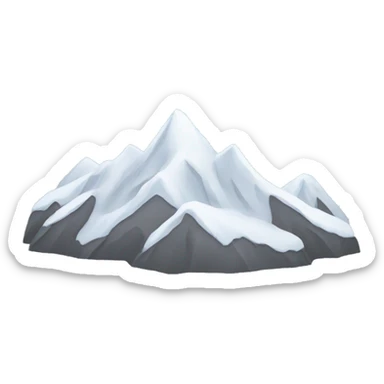 Snow capped Mountain with three silver stars above it sticker