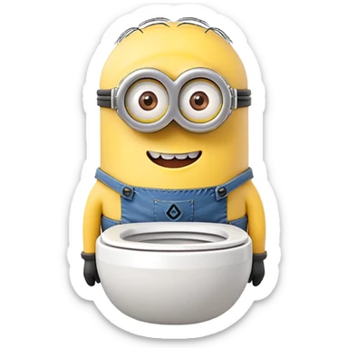 Skibidi toilet minion  sticker