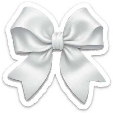 white bow sticker