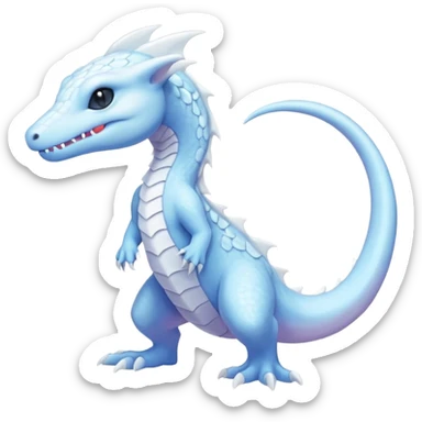 Pastel white frosty albino Salandit-Amaura-fusion sticker