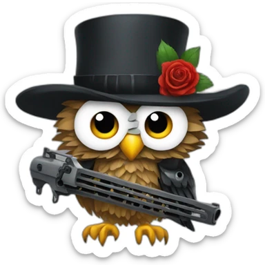 slash from guns and roses but an owl sticker