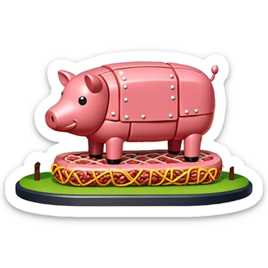  paris city SPAM meat jeff koons style sculpture arty landscape  sticker