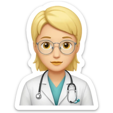 yellow-skinned gender neutral doctor sticker