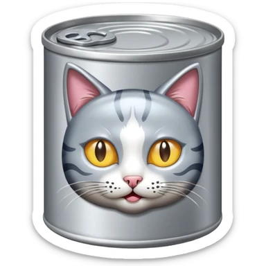 canned cat food sticker