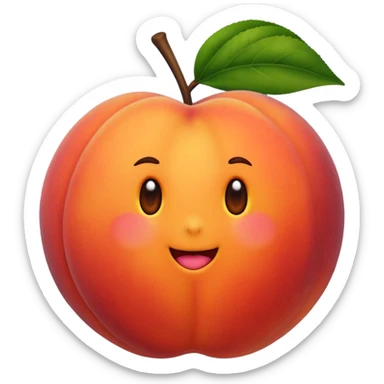 Peach sticker