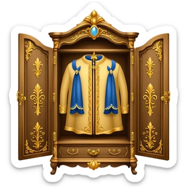 the lady who was turned into a wardrobe by magic, a character from the fairy tale Beauty and the Beast sticker
