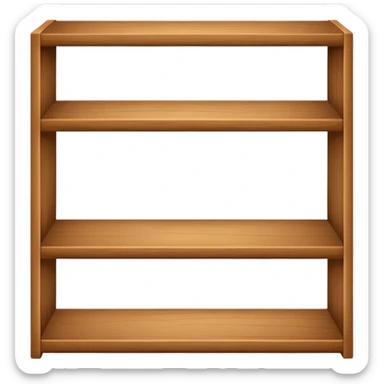 empty shelves, simple, clear sticker