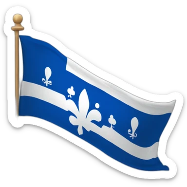Drapeau du Québec avec le style des emoji de drapeaux sur Iphone sticker