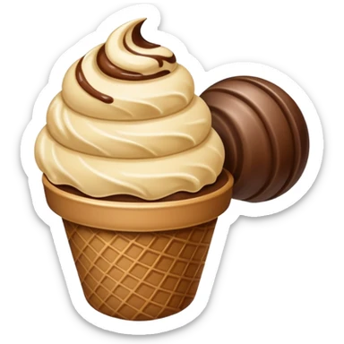 bolitas de helado de cafe  sticker