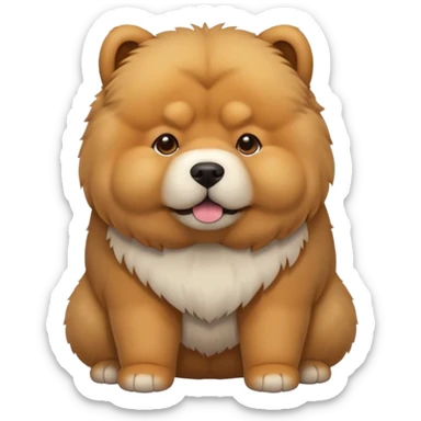a full body of cute chow chow sticker