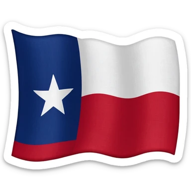 waving Texas flag fabric with vibrant red, white, and blue colors and a single white star, no flagpole, no text sticker