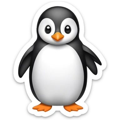 Penguin wearing socks  sticker