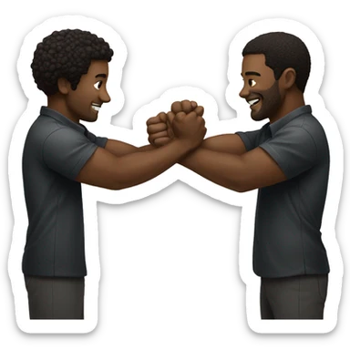 Two black people fist bumping  sticker