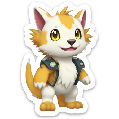 cute cool edgy Digimon-Fakemon-animal full body sticker