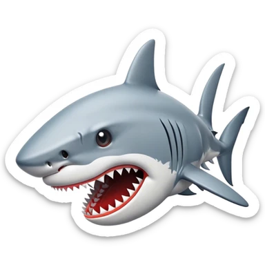 Shark with exploded head sticker