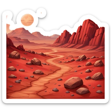 Mars only  sticker