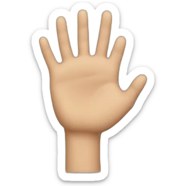 mano estendida alado sticker