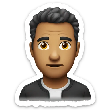 Suspicious look sticker