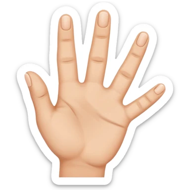 The three first fingers up and the 2 last fingers down sticker