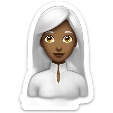 Femme blanche avec un garçon blanc sticker