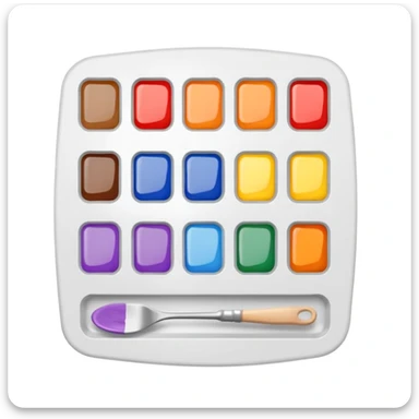 Palette de peinture blanche  sticker