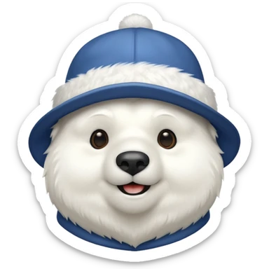 polar bar with hat sticker